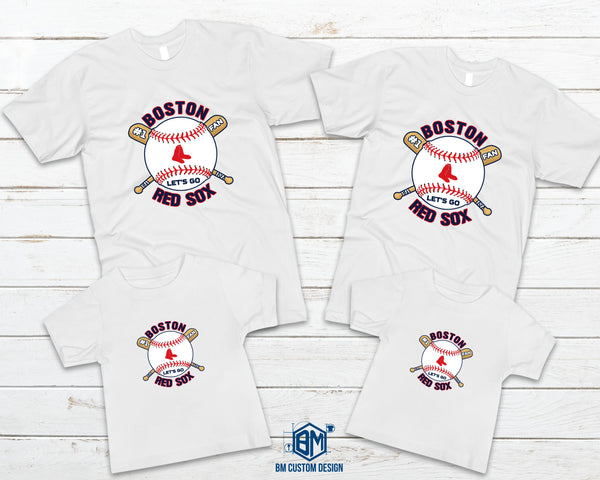 Boston Red Sox Custom T-Shirt, Red Sox Shirts, Red Sox Baseball